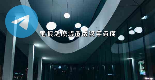 電报怎麼設置成汉字百度